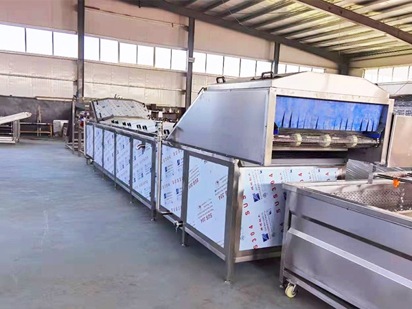 Drying main line of vegetable washing water (blanching part)